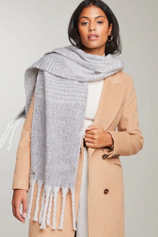 Lipsy Cream Check Super Soft Brushed Oversized Scarf